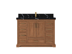 Charlotte 48 in. W x 22 in. D Single Sink Bathroom Teak Wood Vanity - photo 18