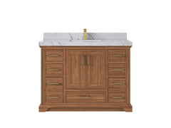 Charlotte 48 in. W x 22 in. D Single Sink Bathroom Teak Wood Vanity - photo 15