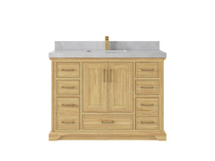 Charlotte 48 in. W x 22 in. D Single Sink Bathroom Teak Wood Vanity - photo 19