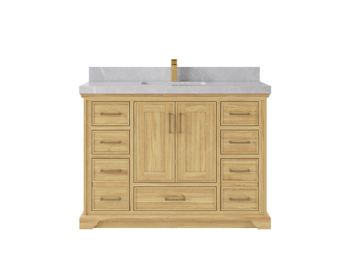 Charlotte 48 in. W x 22 in. D Single Sink Bathroom Teak Wood Vanity - photo 19
