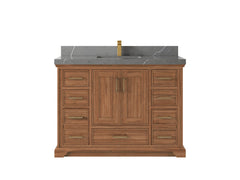 Charlotte 48 in. W x 22 in. D Single Sink Bathroom Teak Wood Vanity - photo 14