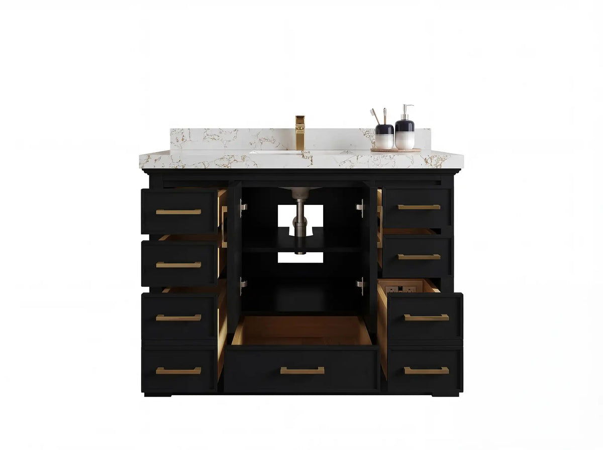 Charlotte 48 in. W x 22 in. D Single Sink Bathroom Vanity - Willow Bath and Vanity