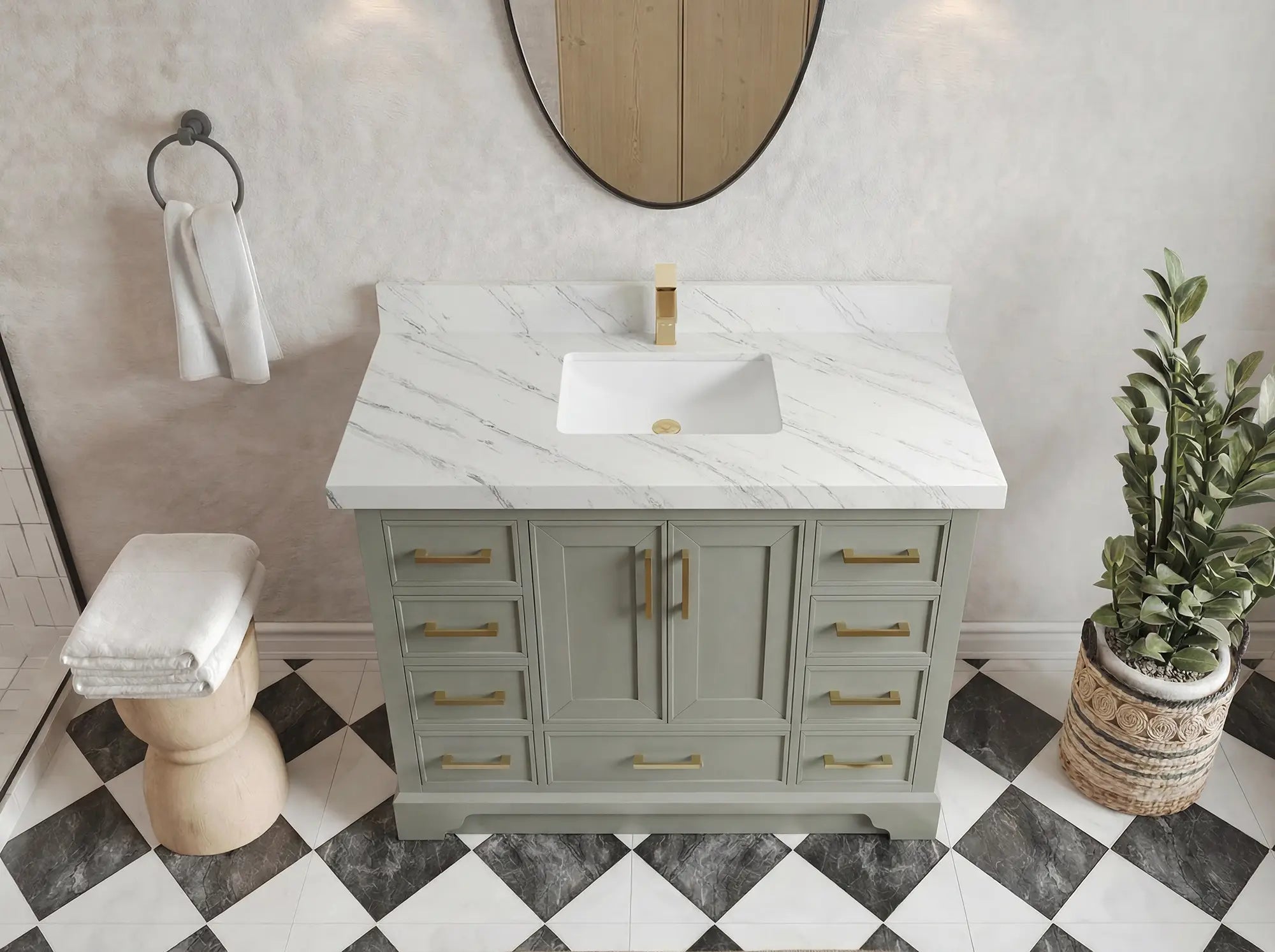 Charlotte 48 in. W x 22 in. D Single Sink Bathroom Vanity - Willow Bath and Vanity