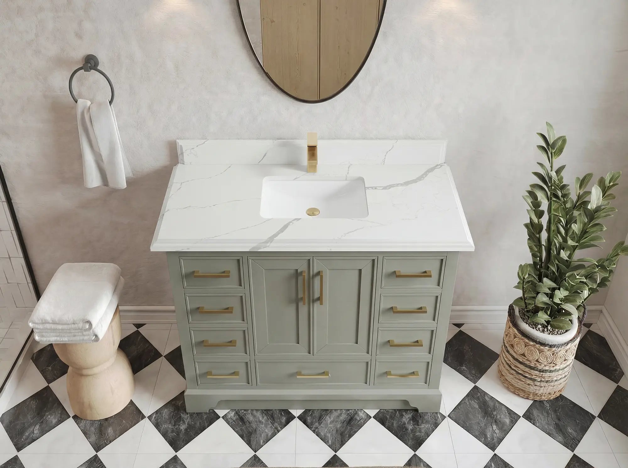 Charlotte 48 in. W x 22 in. D Single Sink Bathroom Vanity - Willow Bath and Vanity