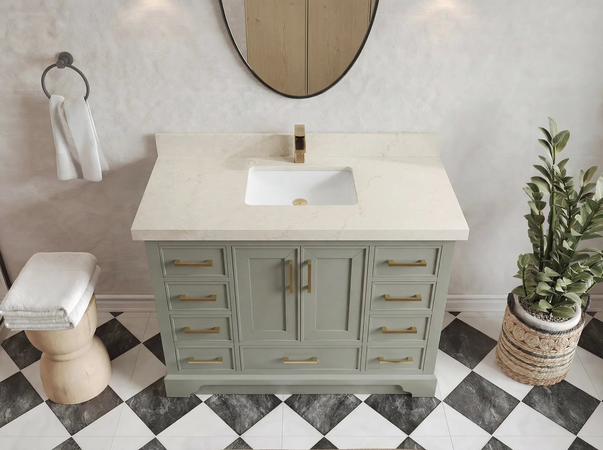 Charlotte 48 in. W x 22 in. D Single Sink Bathroom Vanity - Willow Bath and Vanity