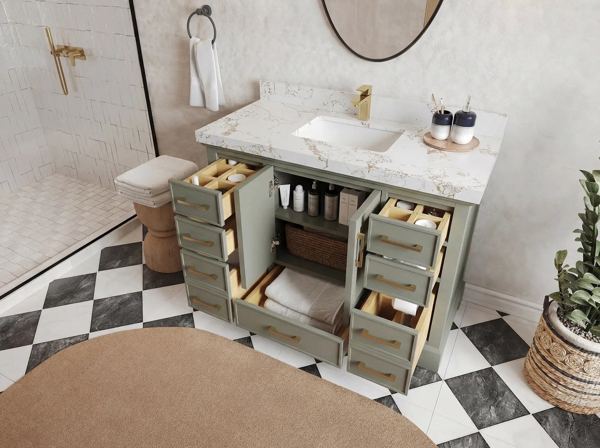 Charlotte 48 in. W x 22 in. D Single Sink Bathroom Vanity - Willow Bath and Vanity