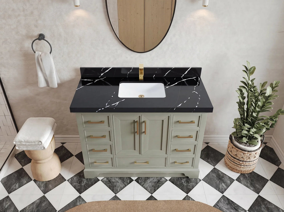 Charlotte 48 in. W x 22 in. D Single Sink Bathroom Vanity - Willow Bath and Vanity