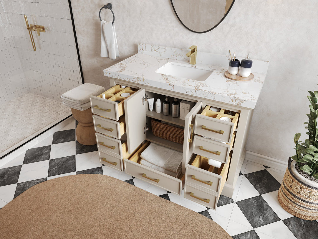 Charlotte 48 in. W x 22 in. D Single Sink Bathroom Vanity - Willow Bath and Vanity