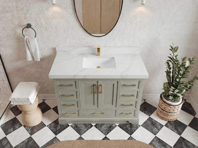 Charlotte 48 in. W x 22 in. D Single Sink Bathroom Vanity - Willow Bath and Vanity