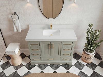 Charlotte 48 in. W x 22 in. D Single Sink Bathroom Vanity - Willow Bath and Vanity