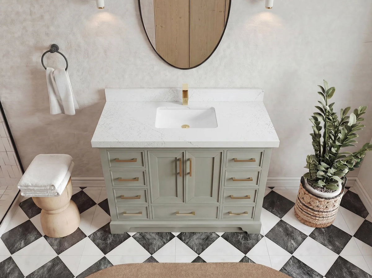 Charlotte 48 in. W x 22 in. D Single Sink Bathroom Vanity - Willow Bath and Vanity
