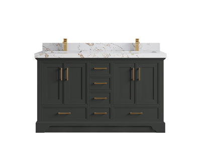 Charlotte 60 in. W x 22 in. D Double Sink Bathroom Vanity - Willow Bath and Vanity