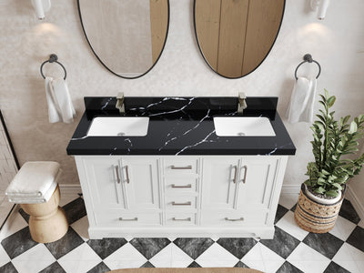 Charlotte 60 in. W x 22 in. D Double Sink Bathroom Vanity - Willow Bath and Vanity