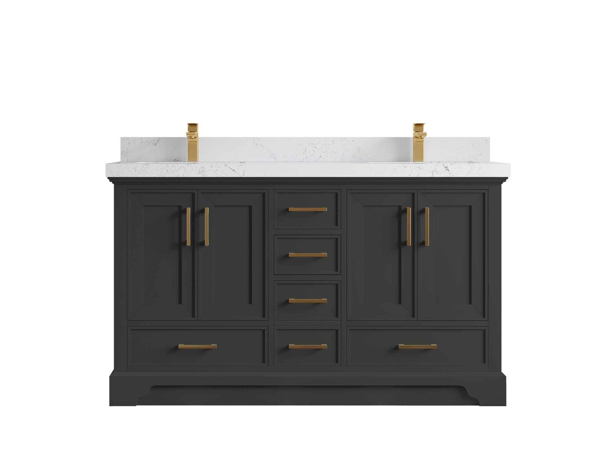 Charlotte 60 in. W x 22 in. D Double Sink Bathroom Vanity - Willow Bath and Vanity