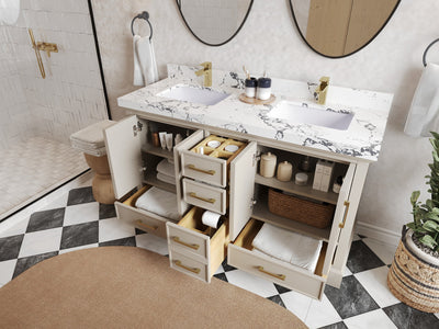 Charlotte 60 in. W x 22 in. D Double Sink Bathroom Vanity - Willow Bath and Vanity