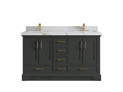 Charlotte 60 in. W x 22 in. D Double Sink Bathroom Vanity - Willow Bath and Vanity