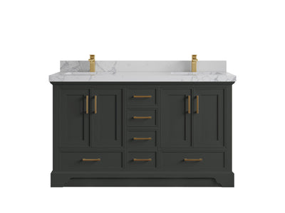 Charlotte 60 in. W x 22 in. D Double Sink Bathroom Vanity - Willow Bath and Vanity