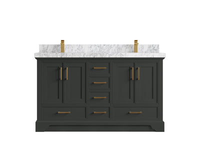 Charlotte 60 in. W x 22 in. D Double Sink Bathroom Vanity - Willow Bath and Vanity
