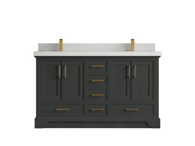 Charlotte 60 in. W x 22 in. D Double Sink Bathroom Vanity - Willow Bath and Vanity