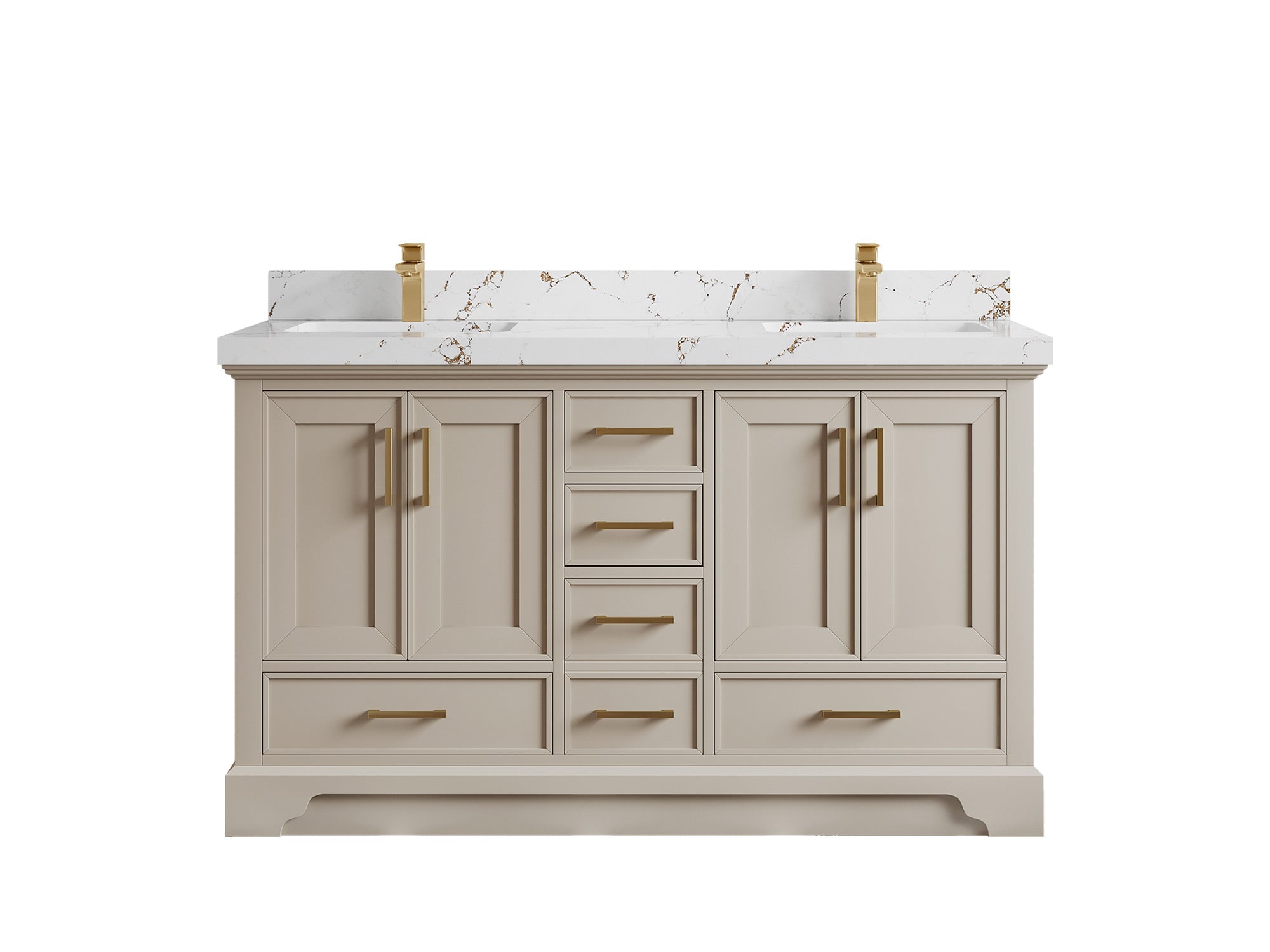 Charlotte 60 in. W x 22 in. D Double Sink Bathroom Vanity - Willow Bath and Vanity