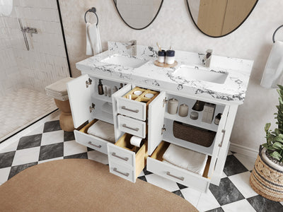 Charlotte 60 in. W x 22 in. D Double Sink Bathroom Vanity - Willow Bath and Vanity