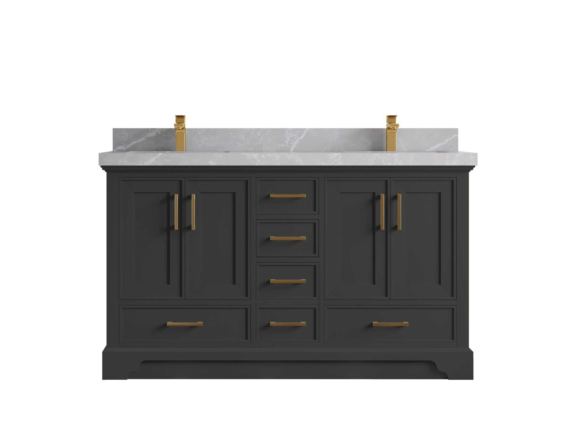 Charlotte 60 in. W x 22 in. D Double Sink Bathroom Vanity - Willow Bath and Vanity