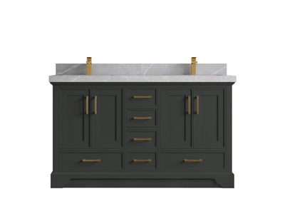 Charlotte 60 in. W x 22 in. D Double Sink Bathroom Vanity - Willow Bath and Vanity