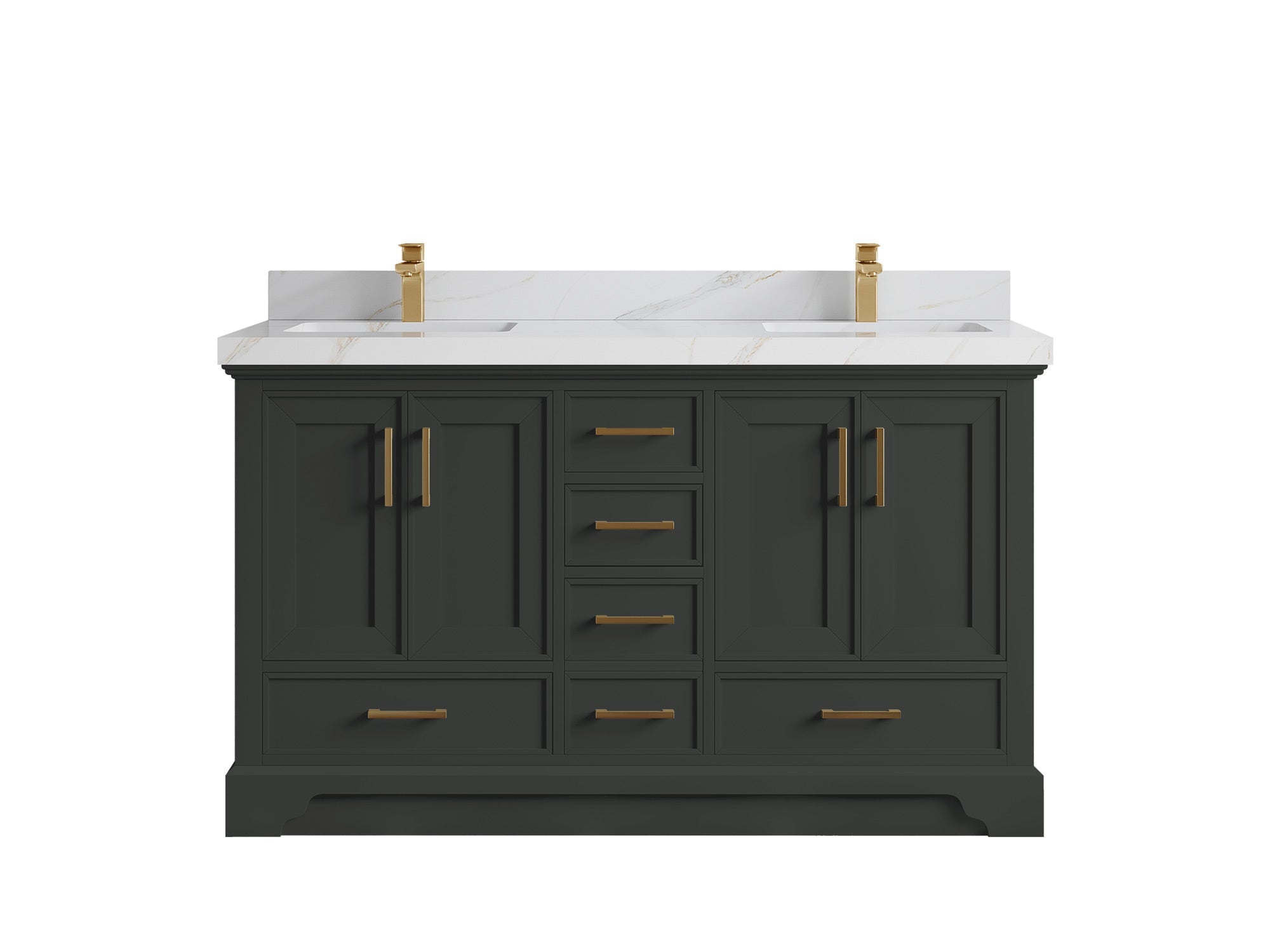 Charlotte 60 in. W x 22 in. D Double Sink Bathroom Vanity - Willow Bath and Vanity