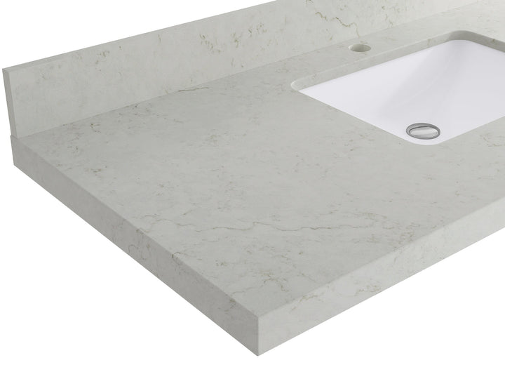 Charlotte 60 in. W x 22 in. D Floating Double Sink Bathroom Vanity in Natural Mindi Wood - photo 26