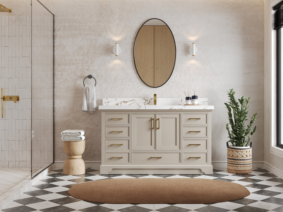 Charlotte 60 in. W x 22 in. D Single Sink Bathroom Vanity - Willow Bath and Vanity