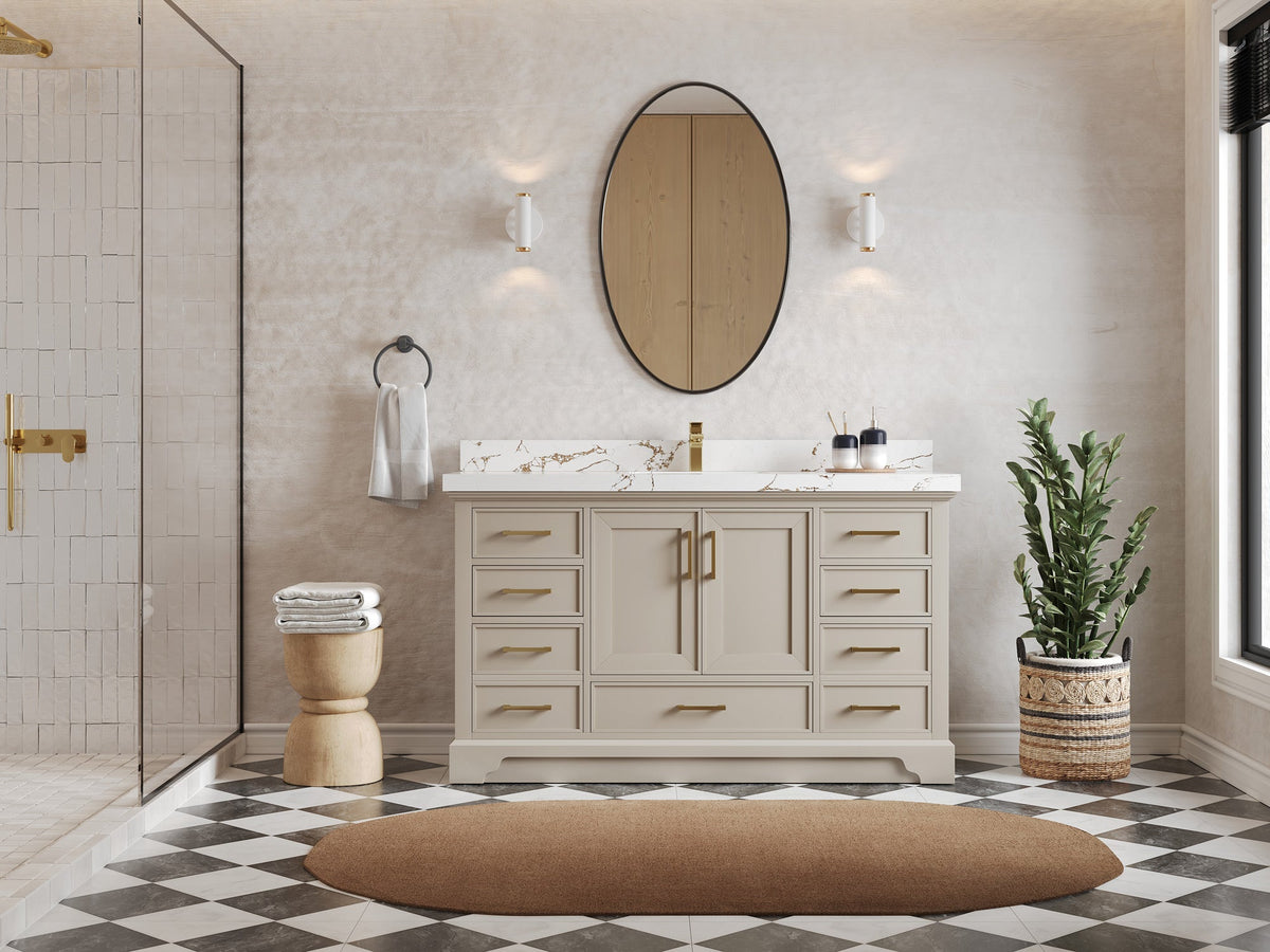 Charlotte 60 in. W x 22 in. D Single Sink Bathroom Vanity - Willow Bath and Vanity