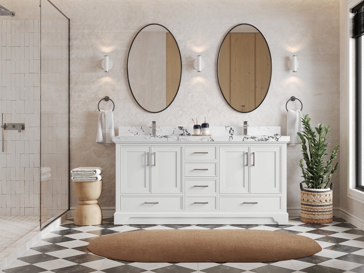 Charlotte 72 in. W x 22 in. D Double Sink Bathroom Vanity - Willow Bath and Vanity