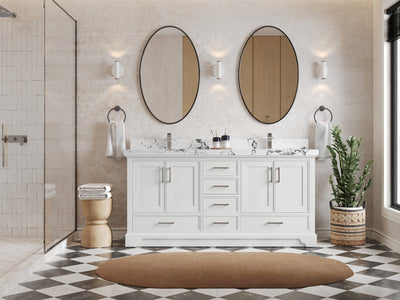 Charlotte 72 in. W x 22 in. D Double Sink Bathroom Vanity - Willow Bath and Vanity