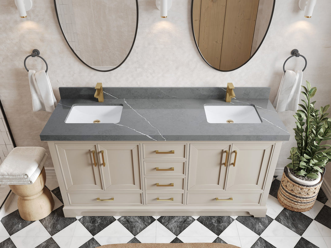 Charlotte 72 in. W x 22 in. D Double Sink Bathroom Vanity - Willow Bath and Vanity