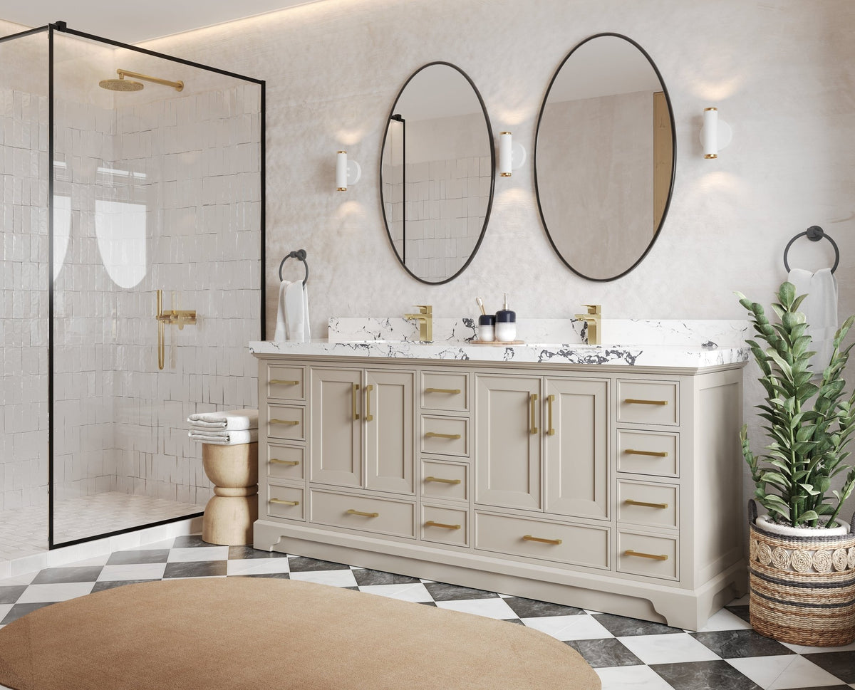 Charlotte 80 in. W x 22 in. D Double Sink Bathroom Vanity - Willow Bath and Vanity