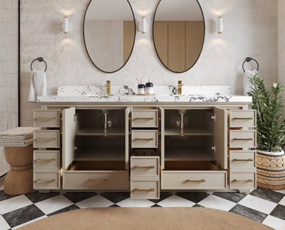 Charlotte 80 in. W x 22 in. D Double Sink Bathroom Vanity - Willow Bath and Vanity