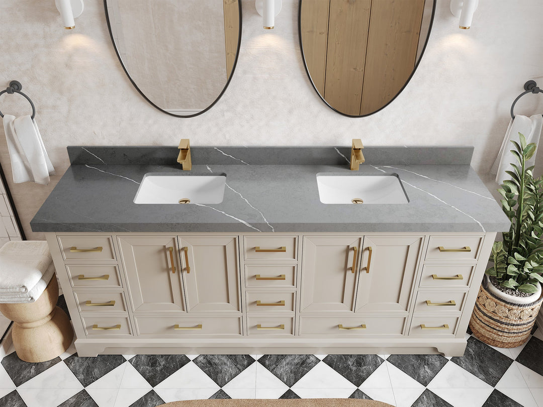 Charlotte 84 in. W x 22 in. D Double Sink Bathroom Vanity - Willow Bath and Vanity
