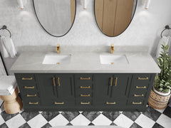 Charlotte 84 in. W x 22 in. D Double Sink Bathroom Vanity - photo 29