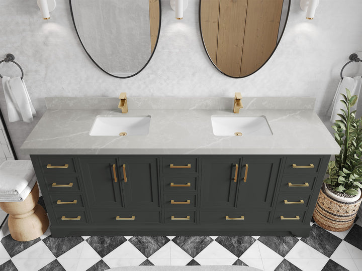 Charlotte 84 in. W x 22 in. D Double Sink Bathroom Vanity - photo 29