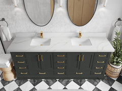 Charlotte 84 in. W x 22 in. D Double Sink Bathroom Vanity - photo 14
