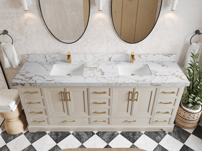 Charlotte 84 in. W x 22 in. D Double Sink Bathroom Vanity - Willow Bath and Vanity