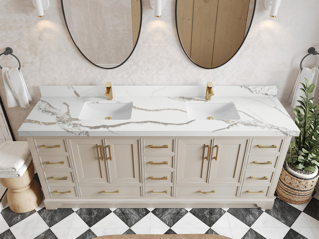 Charlotte 84 in. W x 22 in. D Double Sink Bathroom Vanity - Willow Bath and Vanity