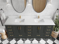 Charlotte 84 in. W x 22 in. D Double Sink Bathroom Vanity - photo 23