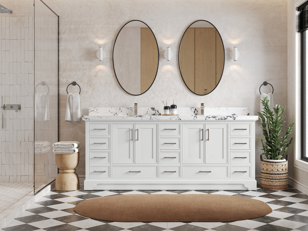 Charlotte 84 in. W x 22 in. D Double Sink Bathroom Vanity - Willow Bath and Vanity
