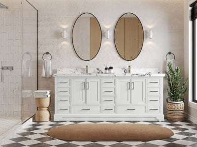 Charlotte 84 in. W x 22 in. D Double Sink Bathroom Vanity - Willow Bath and Vanity