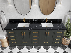 Charlotte 84 in. W x 22 in. D Double Sink Bathroom Vanity - photo 7