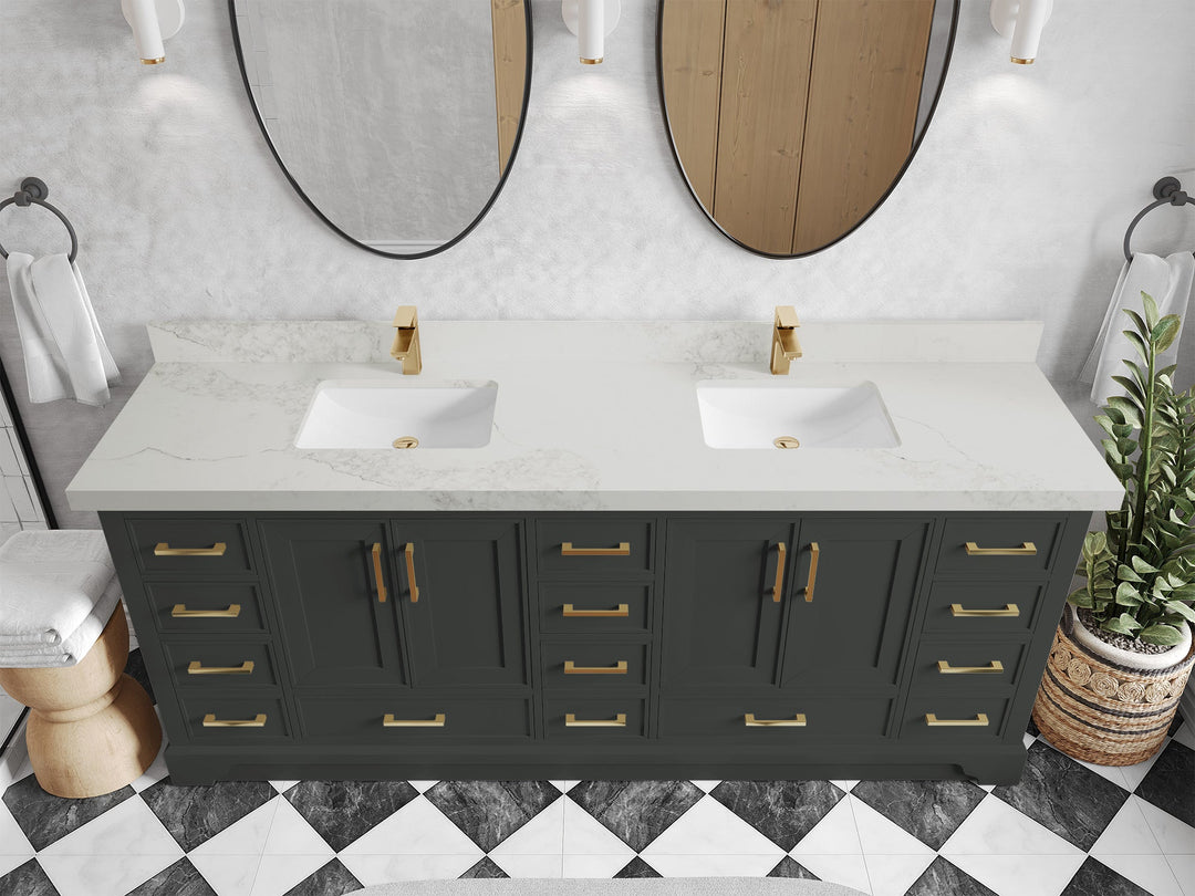 Charlotte 84 in. W x 22 in. D Double Sink Bathroom Vanity - Willow Bath and Vanity