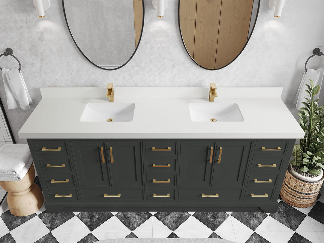 Charlotte 84 in. W x 22 in. D Double Sink Bathroom Vanity - Willow Bath and Vanity