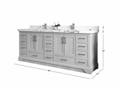 Charlotte 84 in. W x 22 in. D Double Sink Bathroom Vanity - photo 5