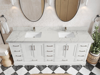Charlotte 84 in. W x 22 in. D Double Sink Bathroom Vanity - Willow Bath and Vanity